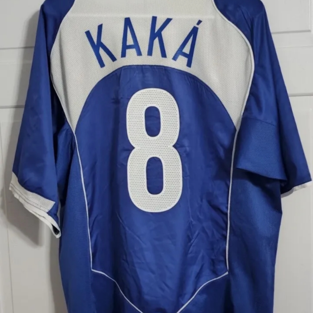 Nike 2004-05 BRAZIL AWAY No.8 KAKA 2005 CBF Jersey sz LARGE